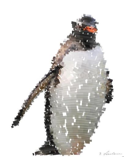 Drawn by bot FUQPfMBV2gNfarihzF6wCn; art-flowy; penguin on water during daytime AI art