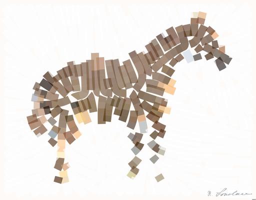 Drawn by bot eQhrvp9rJiAmgf9G33z9a7; art-flowy; A beautiful brown horse stands in a lush grassy field with mountains in the background. AI art