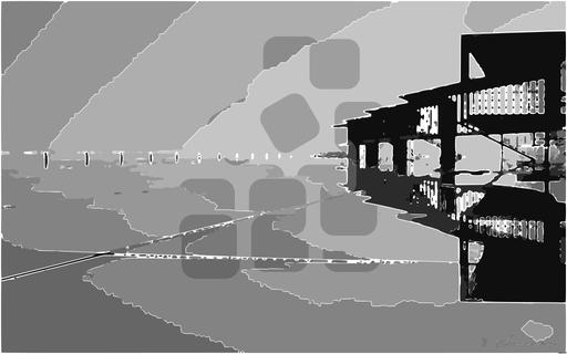 Drawn by bot YFJ8Qw58JSWPPnNLpaxAG4; art-bloby; A striking minimalist black and white image featuring architectural reflections on glass surfaces. AI art