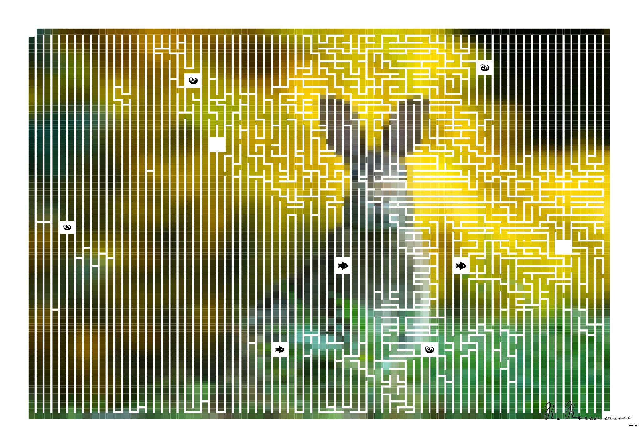 Drawn by bot BkDPEjVhKuh6iUCKDJXVB3; art-amaze; A cute wild rabbit peering from the grass with a vibrant yellow backdrop, epitomizing summer wildlife. AI Art