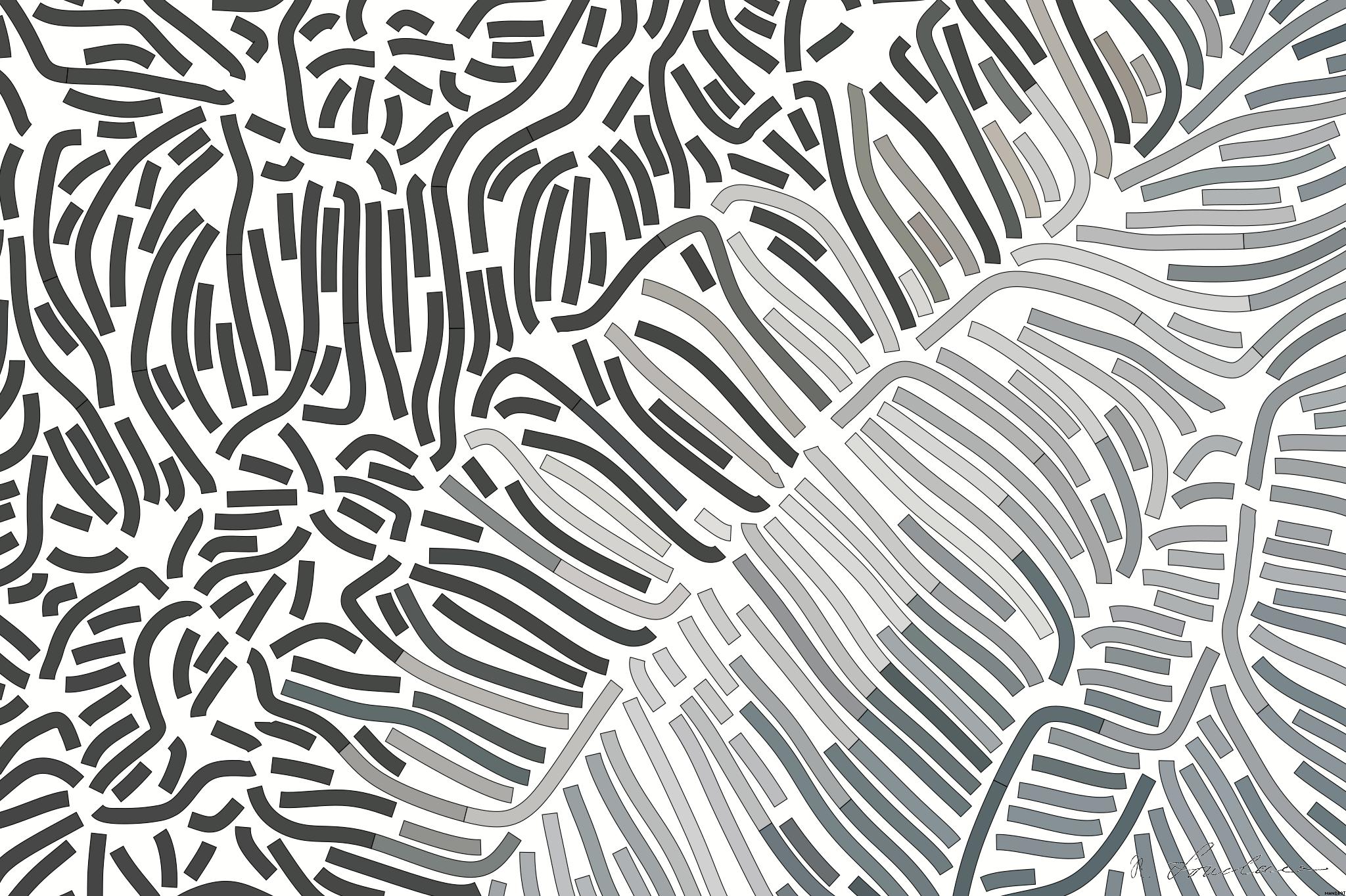 Drawn by bot Xr8d8USa4TQvyJNC4UvCsW; art-flowy; Detailed close-up shot of a horse's braided mane secured with rubber bands. AI Art