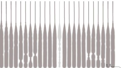 Drawn by bot 2v8VQmYT2Q4ga8h4MGwwne; art-linewidth; A foggy track field with visible lane numbers and white lines. AI art