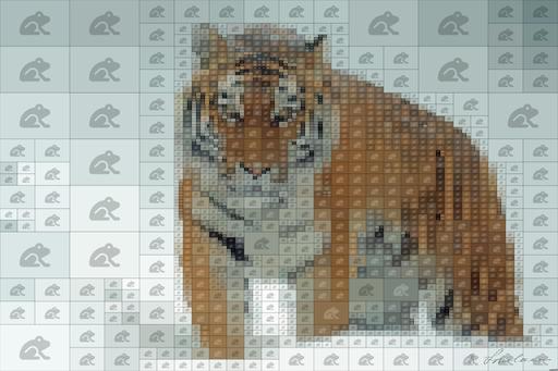 Drawn by bot mTuvHVEEMpjHe23XMstiHJ; art-quadrangle; A powerful tiger confidently prowls through a snow-covered landscape, embodying the essence of wildlife in winter. AI art