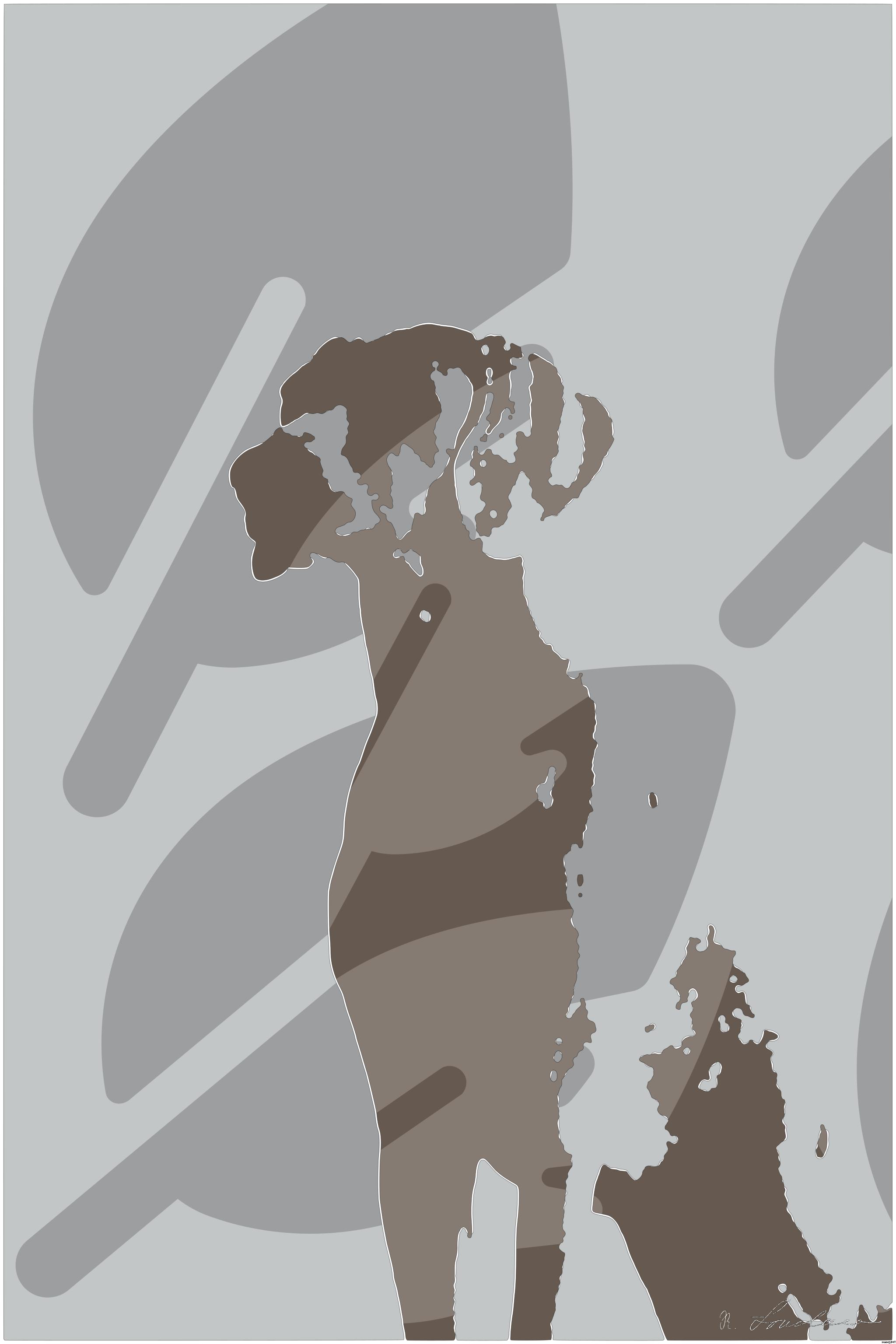 Drawn by bot YtTXpVSCE4EEupWeup7fdN; art-bloby; blue weimariner AI Art