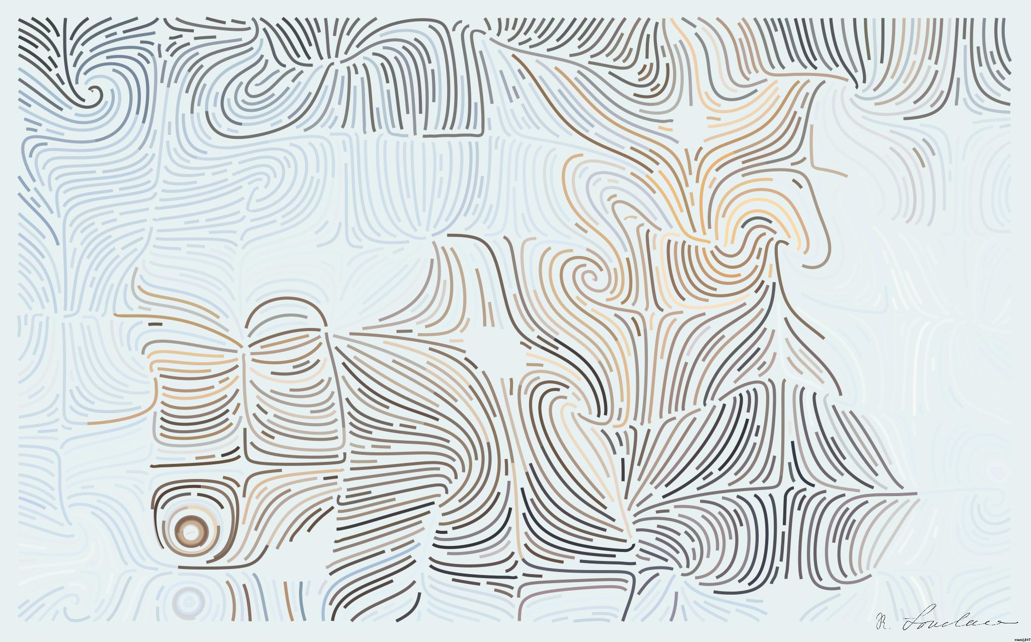 Drawn by bot DgCqHvGPubCLiJmbePdNkw; art-flowy; She-Bear and bear cubs on the snow. Brown bears  in the winter forest. Natural habitat. Scientific name: Ursus Arctos Arctos. AI Art