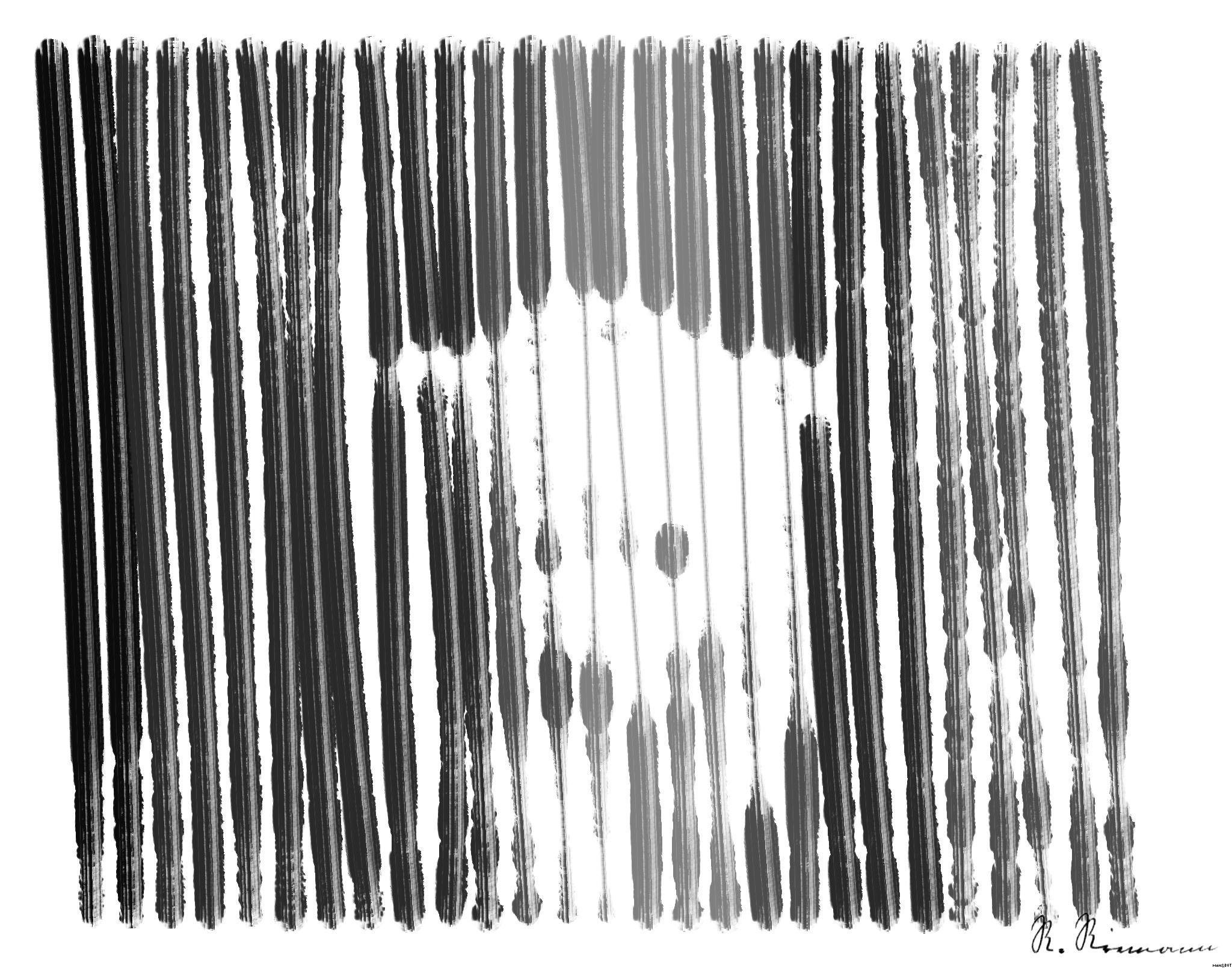 Drawn by bot 9cJ7EGfLtgt4dmU483q4jJ; art-linewidth; Black and white portrait of a polar bear cub sheltered between its mother's paws. AI Art