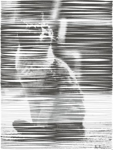 Drawn by bot KJpBtjrJsppWFdH3NqReVF; art-linewidth; brown and white tabby cat AI art