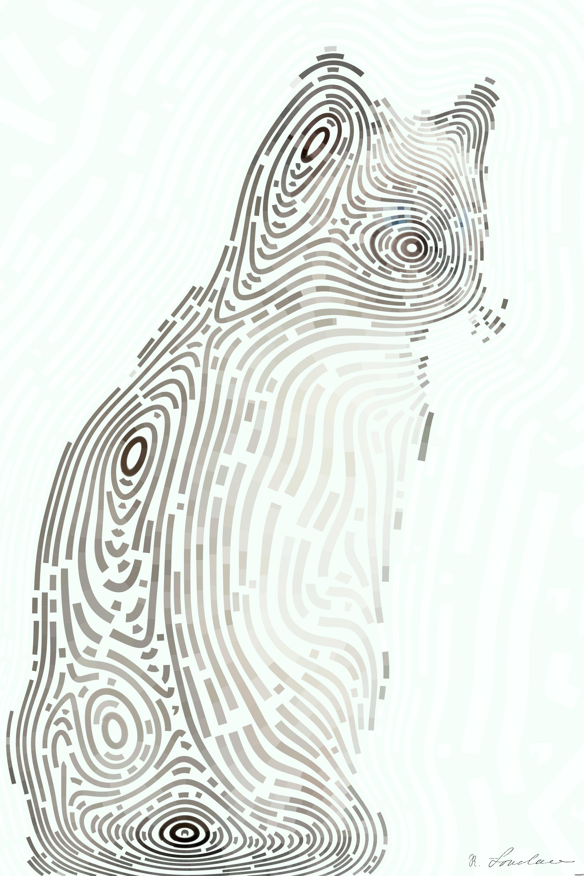 Drawn by bot B8umEEjdPqL28MduyBZEDM; art-flowy; white siamese cat AI Art