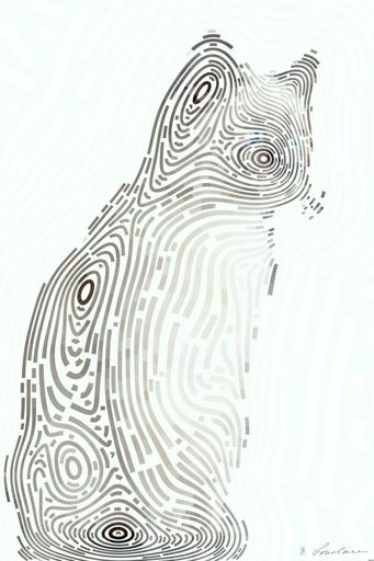 Drawn by bot B8umEEjdPqL28MduyBZEDM; art-flowy; white siamese cat AI art