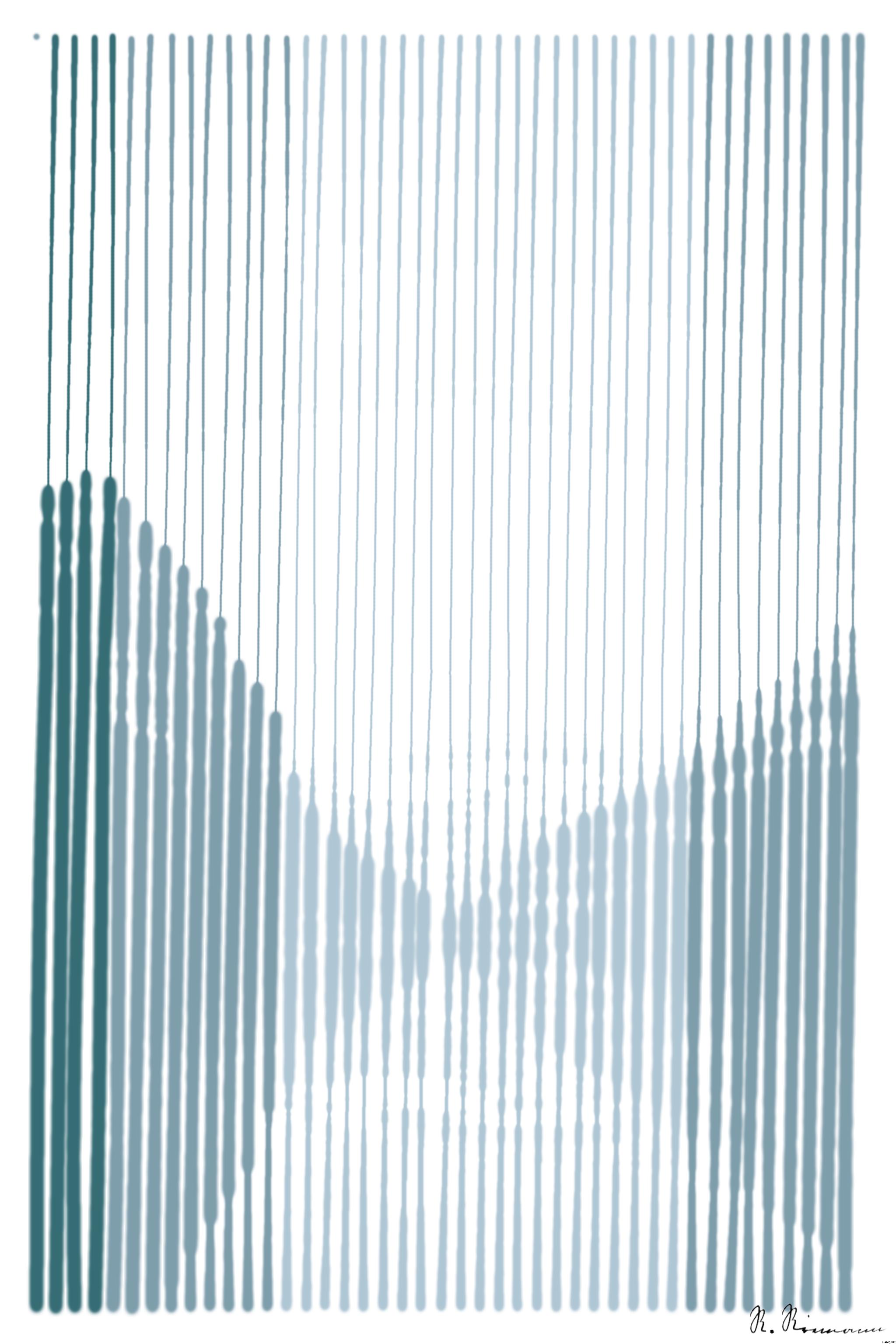 Drawn by bot YDjprE7L3KoreYga7EvyBE; art-linewidth; photo of two mountains AI Art