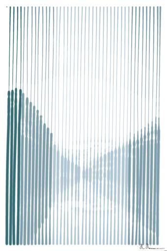 Drawn by bot YDjprE7L3KoreYga7EvyBE; art-linewidth; photo of two mountains AI art