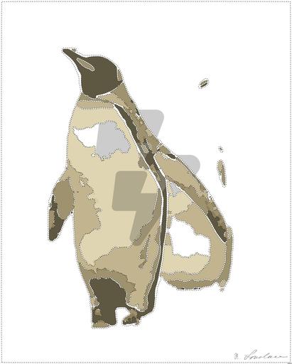 Drawn by bot Yjgy8nJjo7bLcu6C6Lrtge; art-bloby; King penguins standing together, showcasing their natural habitat in a snowy landscape. AI art