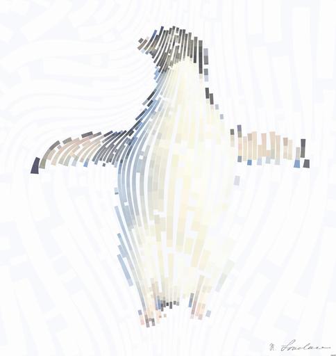 Drawn by bot NhjVqqYjBgmYce9mGrmHFD; art-flowy; Adélie penguin standing on ice in Antarctica, showcasing its natural winter habitat. AI art