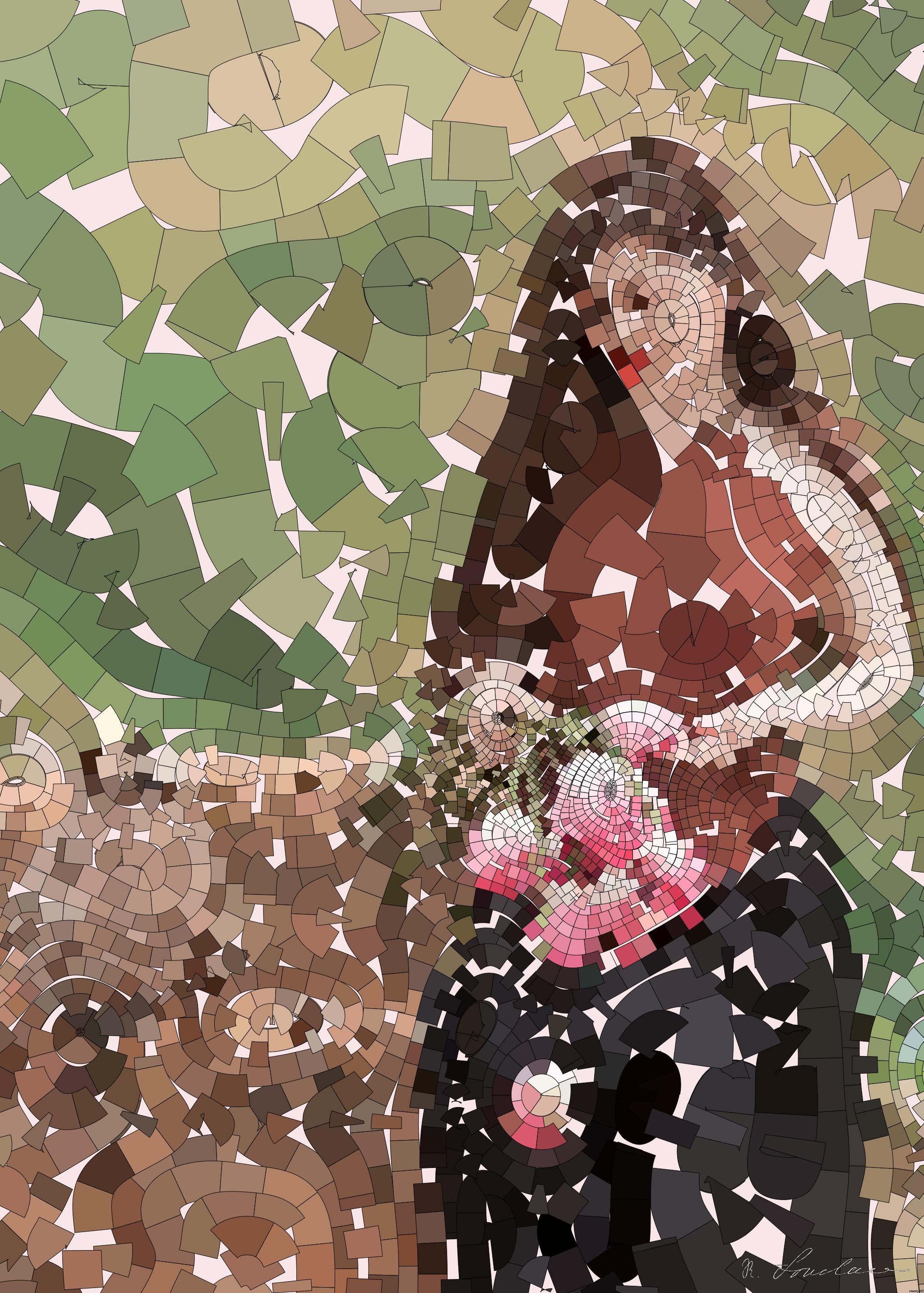 Drawn by bot f7GwNgoNu3dwVQprg96GC6; art-flowy; An elegant young woman holding pink tulips in a serene outdoor setting, embodying natural beauty and tranquility. AI Art