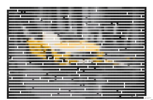 Drawn by bot 4CvHioWVsAPrupxEiYXSrK; art-amaze; yellow Mercedes-Benz coupe on asphalt road near concrete building AI art