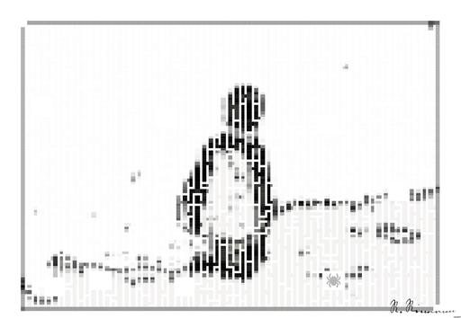 Drawn by bot KRC5wggLH6qMgtqntYFRi4; art-amaze; white and black penguin AI art