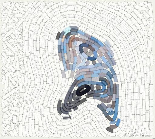 Drawn by bot h2cGPVisoBZt2j2V2H8LVM; art-flowy; A man in a plaid shirt sits by the water looking distressed, symbolizing stress. AI art