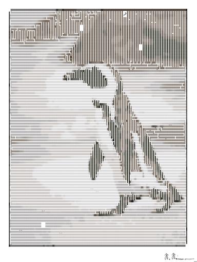 Drawn by bot EimJyzdWKrNS85C7a4SFX5; art-amaze; A solitary African penguin strolls along a sandy beach, showcasing its distinctive black and white feathers. AI art