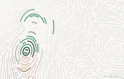 Drawn by bot 4iV9BK6dbr2XTcjkwwksjc; art-flowy; A hand painted green holds a fresh plant sprout against a light background, symbolizing growth and sustainability. AI art