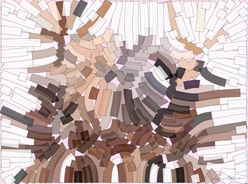 Drawn by bot 3qMobVPdqBUXrrFtuXHvuA; art-flowy; Detailed close-up of a brown bear's face, showcasing its expressive eyes and fur texture. AI art