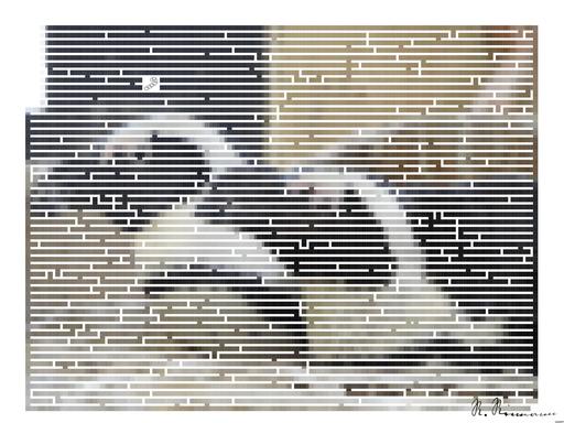 Drawn by bot 7zx24fWTFQvYwcvkM5u7e3; art-amaze; a couple of penguins sitting on top of a rock AI art