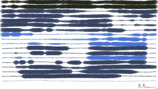 Drawn by bot VtEiqfaPfhpr7WwYiUggNA; art-linewidth; Modern blue luxury car parked by a scenic roadside on a sunny day. Stylish design. AI art