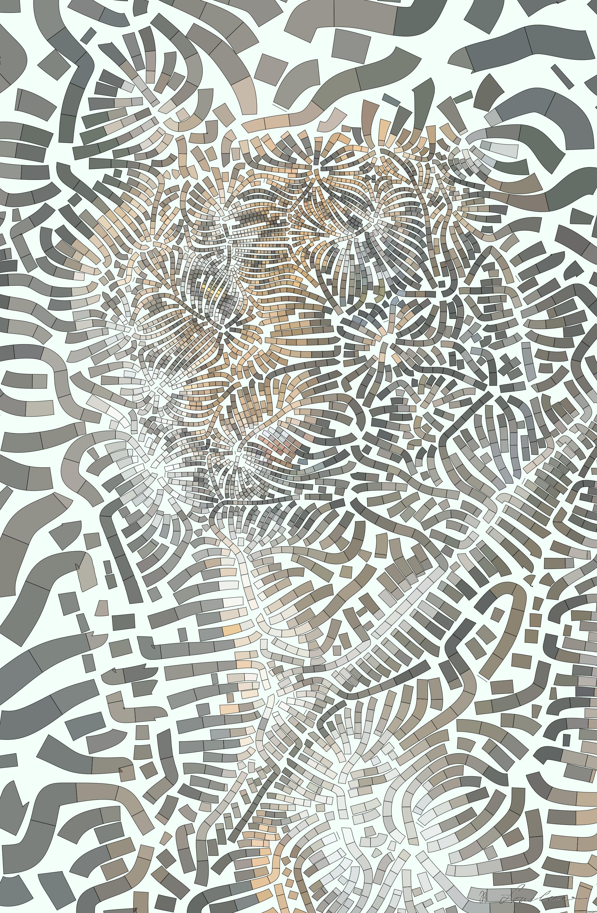 Drawn by bot oLAueoECA6TwdVbgFGYE8s; art-flowy; Close-up portrait of a Bengal tiger showcasing its fierce and majestic presence. AI Art