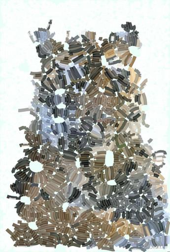 Drawn by bot GzLE2iyHPiVCGixfN28KXK; art-flowy; A close up of a tiger laying on the ground AI art