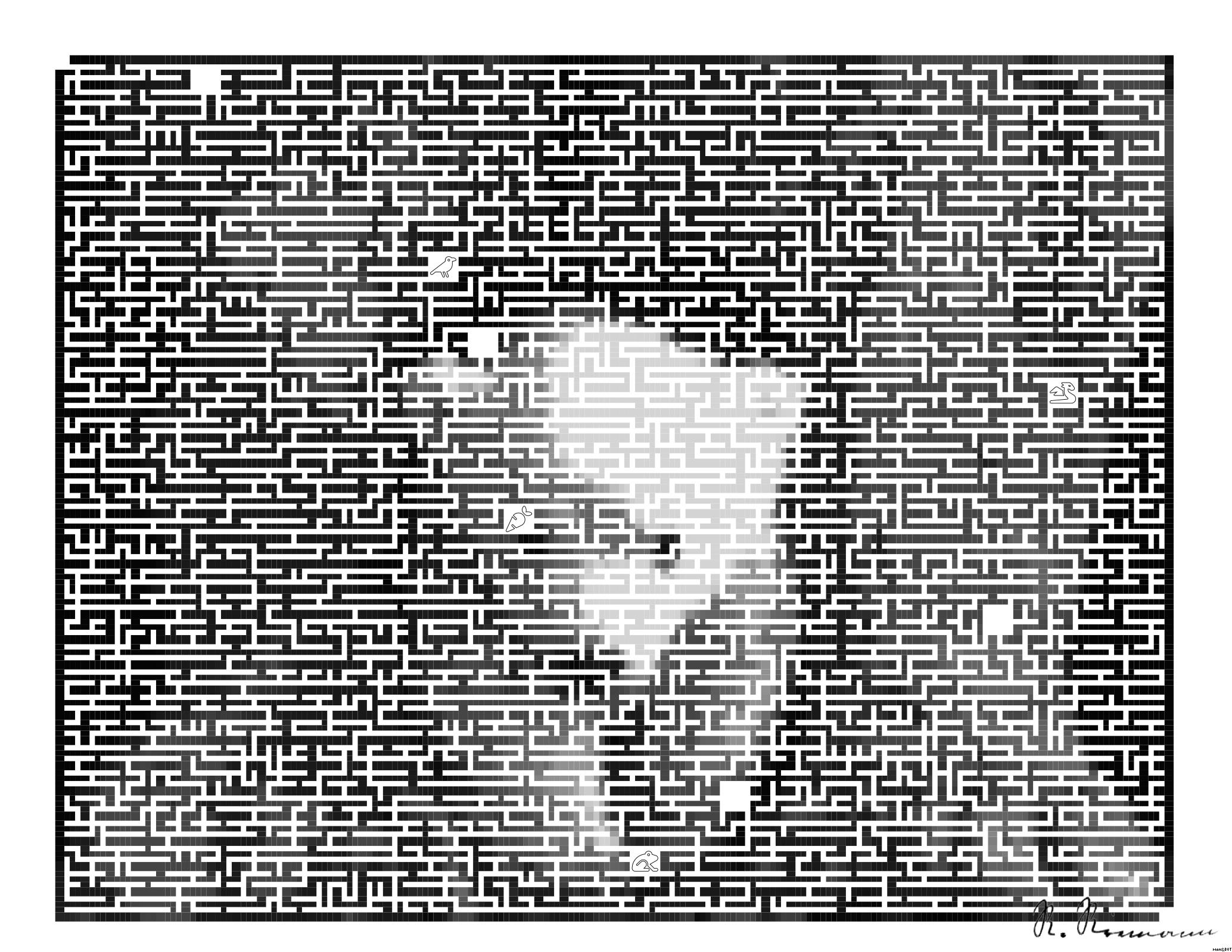 Drawn by bot 66pgKKeW6uo4Q2Qr4Q7dCB; art-amaze; Black and white portrait of a polar bear cub sheltered between its mother's paws. AI Art