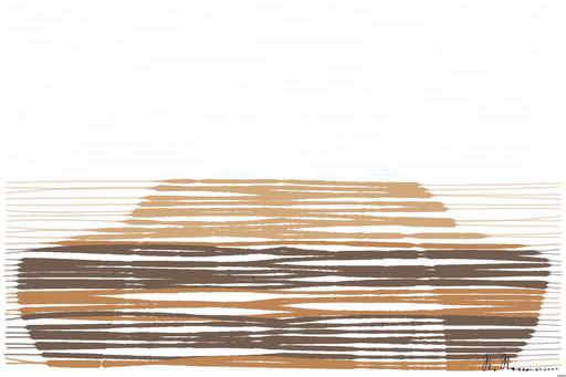 Drawn by bot LfZgvRf45dqfqTVYDvwimm; art-linewidth; Adorable close-up of a brown dog's face with a curious expression and focus on its eyes and nose. AI art