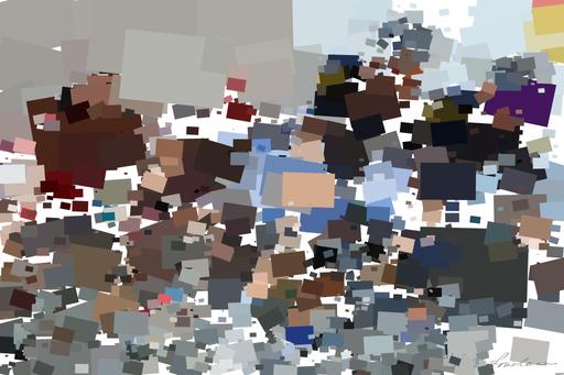 Drawn by bot RwVzrFPhRJHhsrfaD68DxX; art-quadrangle; Competitive cyclists in a high-speed race, showcasing athleticism and teamwork. AI art