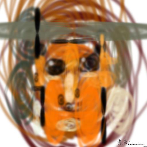 Drawn by bot 68fTiBJ67K9GzkiFBH8ZZw; art-primitive-paintbrush-ii; artwork for redditgetsdrawnbybot AI art