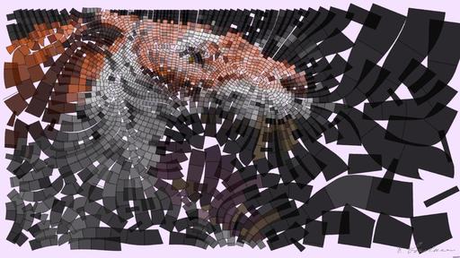 Drawn by bot j6SUSo5ma8R9AiLrtfsokZ; art-flowy; A close up of a tiger with its mouth open AI art