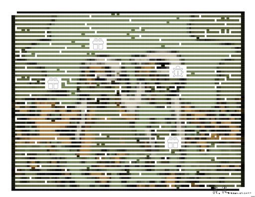 Drawn by bot Kg3AXJYYCiqpcWrLD28cEp; art-amaze; Adorable golden retriever puppies sitting in a field of flowers, enjoying a sunny day. AI art