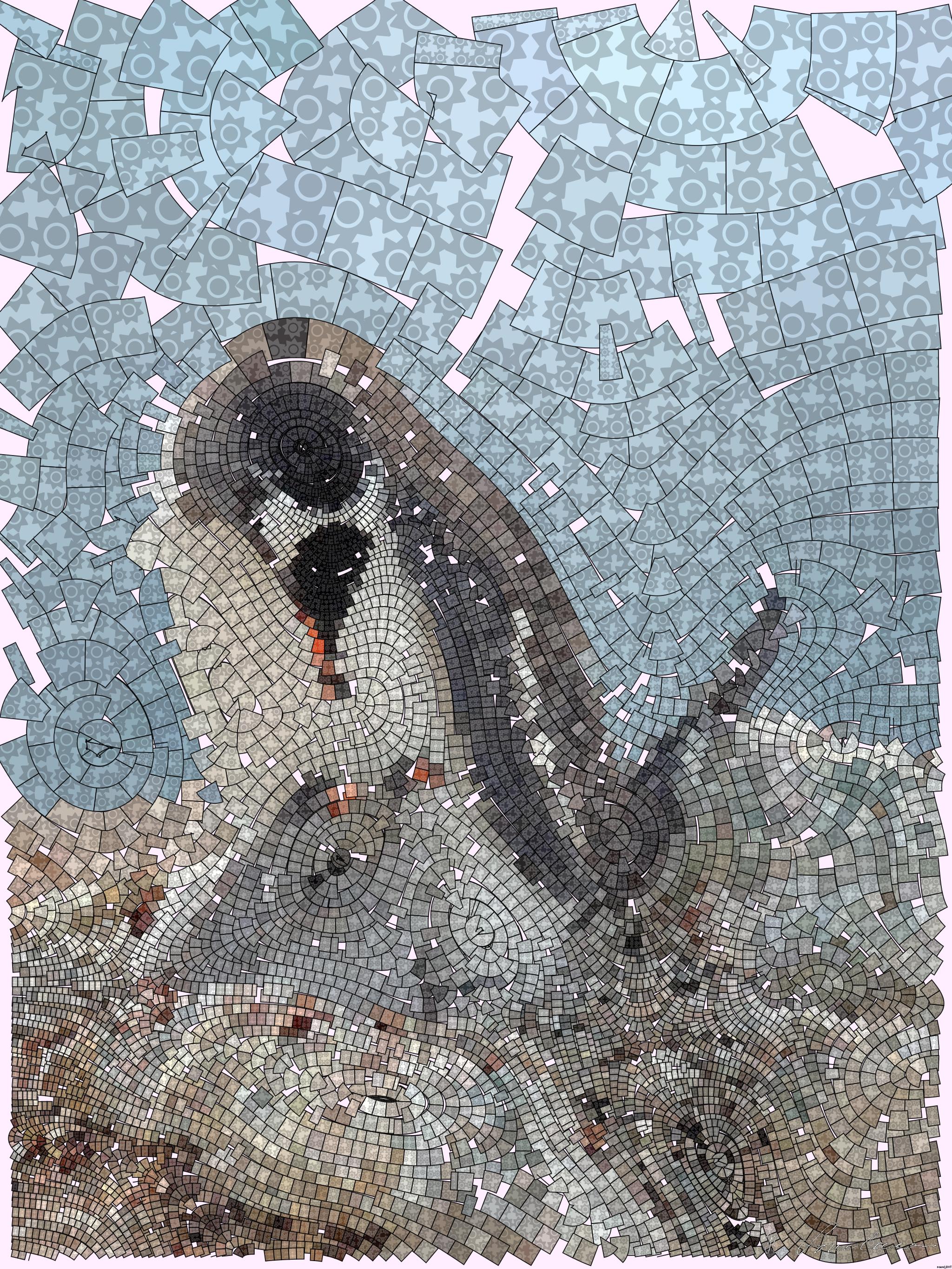 Drawn from photo on Pixabay: None AI Art