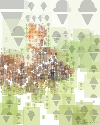 Drawn by bot K27XT4G3CVCBSqsEUVmJwz; art-quadrangle; a small brown rabbit sitting in the grass AI art