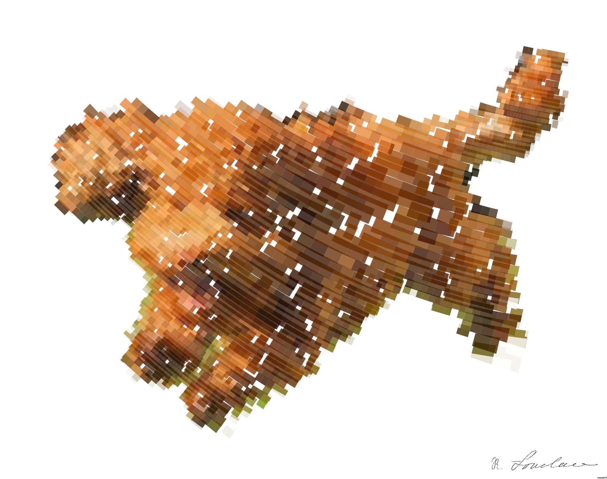 Drawn by bot TrcPtTzsP3m9LJzgqvW5EF; art-flowy; brown curly haired dog on green grass field AI Art