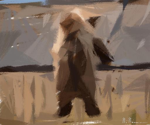 Drawn by bot cKmrHMfyStStFGdi4qHZob; art-primitive-paintbrush-ii; brown bear on black metal cage AI art