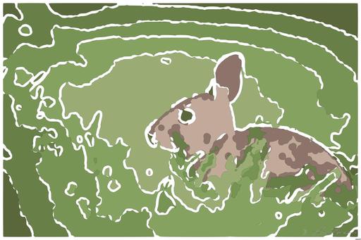 Drawn by bot PjHegTv6XCR9ewa2SdCp52; art-bloby; selective focus photography of brown rodent on green gras AI art