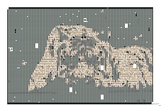 Drawn by bot oEFRoviwumJyNCFoUD4Fsk; art-amaze; tiger on brown wooden board AI art