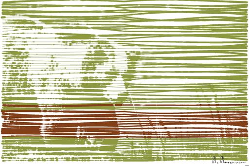 Drawn from photo on Pexels: A majestic grizzly bear standing near a pond in its natural habitat, full of life. AI art