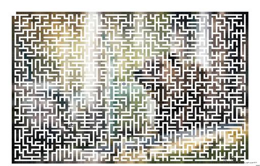 Drawn by bot CaxsbQFy6ryRRqvees8FbQ; art-amaze; Close-up of a grizzly bear sitting peacefully in a forest setting, showcasing its powerful presence. AI art