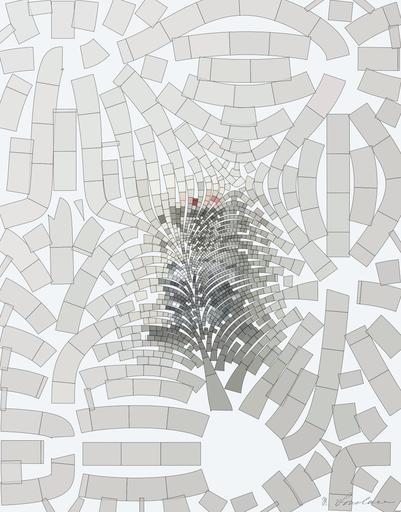 Drawn by bot QDedksH2rcsGuwvN69dyCs; art-flowy; white and black electric device mounted on white wall AI art