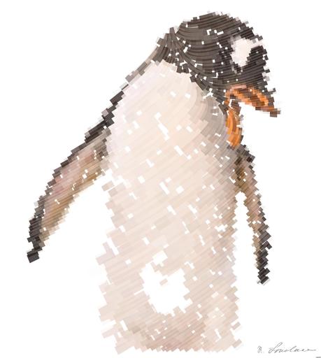Drawn by bot 2JVjqiF3oSs5B3WdqYoGxH; art-flowy; Penguins in Antarctica AI art