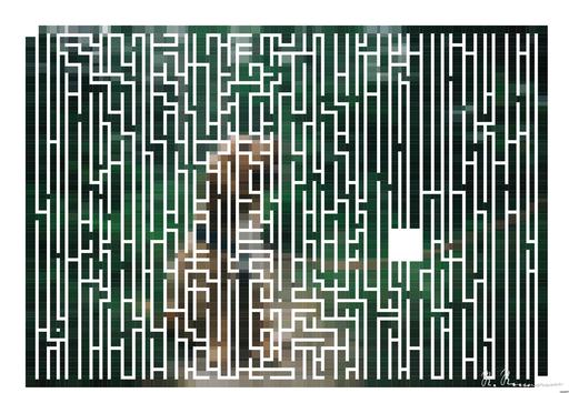 Drawn by bot 8iUYKTftWy5nndEkEywWEA; art-amaze; Adorable cocker spaniel puppy enjoying a walk in a lush Swedish forest. AI art