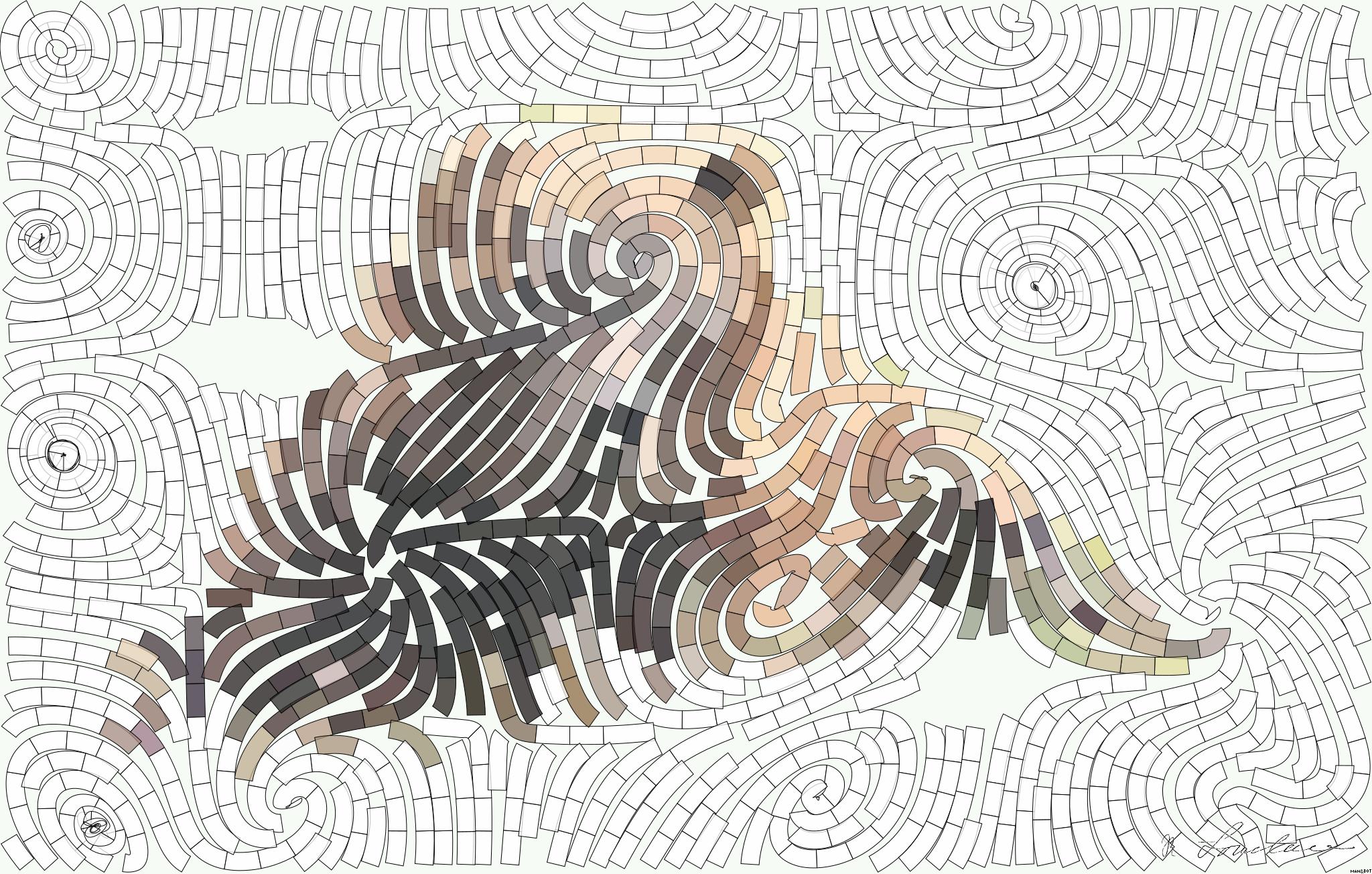 Drawn by bot YBUgUmFF8htLc7ssNWbuDP; art-flowy; brown bear lying on grass field during daytime AI Art