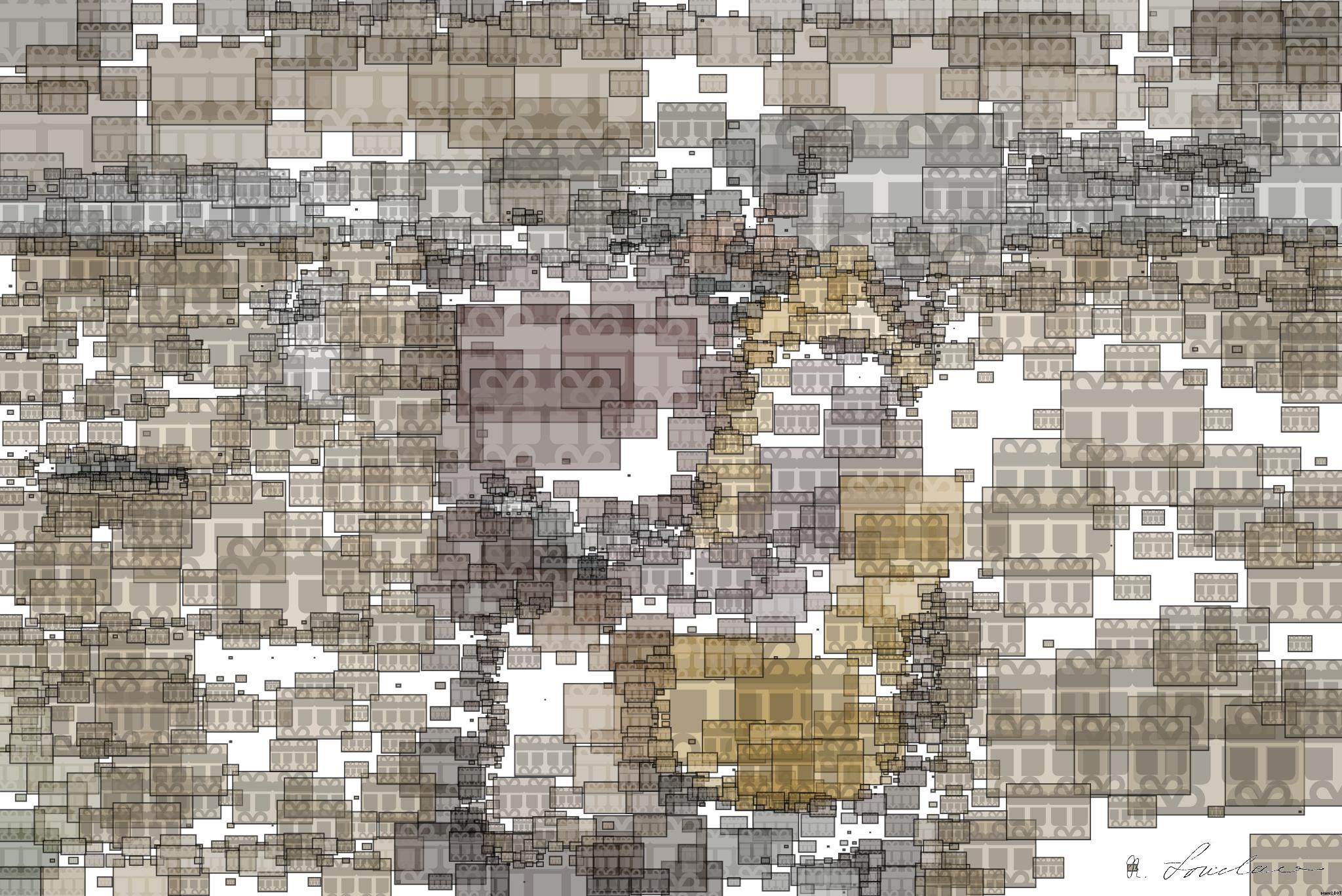 Drawn by bot bwAM7wiuCPTdvwQJzrv8vc; art-quadrangle; Delivery person wearing mask and gloves, holding a paper bag by a brick wall and gate. AI Art