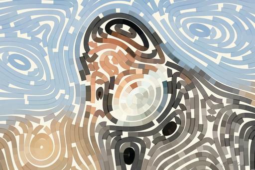 Drawn by bot Fn2UjDp8QtWeo7mpeiUAVV; art-flowy; Close-up portrait of a woman wearing a face mask, enjoying a moment in the sunlight. AI art