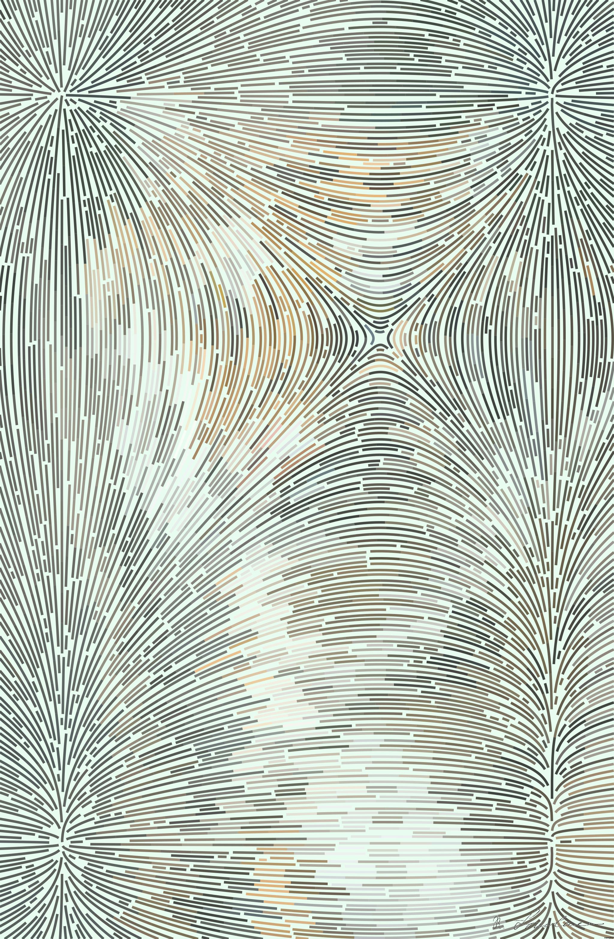 Drawn by bot AXAjxhXTWH38wu5TgB8Tdw; art-flowy; Close-up portrait of a Bengal tiger showcasing its fierce and majestic presence. AI Art
