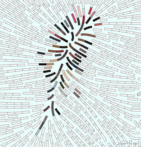 Drawn by bot DMV3ACvoaDHdSkcSiCrjcm; art-flowy; Competitive cyclists in a high-speed race, showcasing athleticism and teamwork. AI art